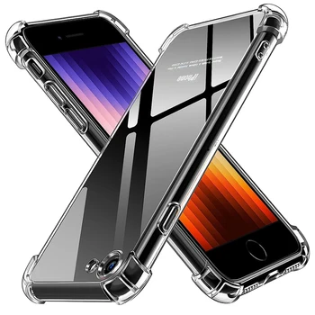 IPhone uchun zarbaga chidamli aniq korpus SE 2020 SE 2022 SE 2016 8 Plus 7 Plus iPhone uchun yumshoq Silikon telefon qopqog'i 8 7 6 6s 5 5s bamper