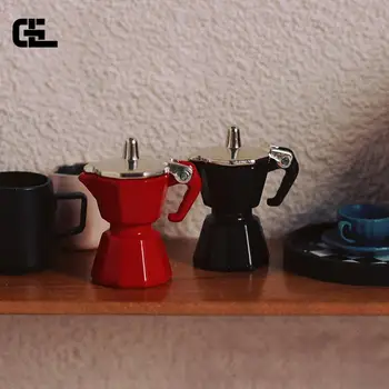 1pc Dollhouse miniatyura qahvaxonasi oshxona kofe idishi Rojdestvo kofe idishlari modeli ichimlik oshxonasi elektr modeli