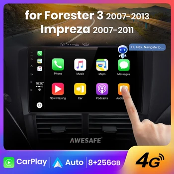 Subaru Forester uchun AVESAFE PX9 Plus avtomobil radiosi 3 2007 - 2013 2008 simsiz CarPlay Android Avto No 2 din 2din DVD