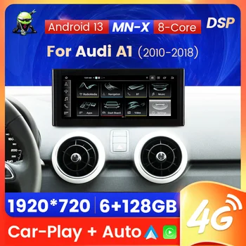 6g + 128G Audi A1 uchun Android aqlli tizimi avtomobil GPS Player 2010 2011 2012 2013 - 2018 Stereo simsiz Carplay Auto hammasi bitta