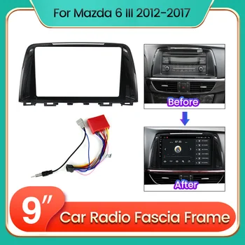 Mekede 2din 9 Mazda uchun Inch avtomobil Radio Fasyalar 6 2012-2017 Dashboard ramka o'rnatish DVD gps mp5 Android Multimedia Player