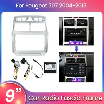 Peugeot uchun navifly AutoRadio markazi konsol ushlagichi fasya Trim Bezel Old plitasi 307 1 2001- 2013 Android avtomobil Radio ramka to'plami