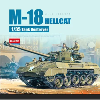 Akademiyasi 13255 1/35 Hobbi DIY uchun Hellcat Jagdpanzer montaj Model qurilish to'plamlari uchun AQSh armiyasi qurol avtomobil tashish M-18