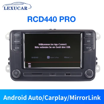 Eng yangi MIB Rcd440 Pro Carplay avtomobil Radio Android Avto 6rd 035 187b Bluetooth HEADUNIT uchun Passat B5 B6 Golf 5 6 Jetta MK5 6 CC