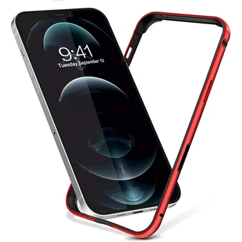 IPhone uchun original hashamatli metall Silikon telefon bamper sumkasi 13 Pro Max 12 Mini 11 13pro 12pro 13mini iPhone13 XR X Xs qora qizil