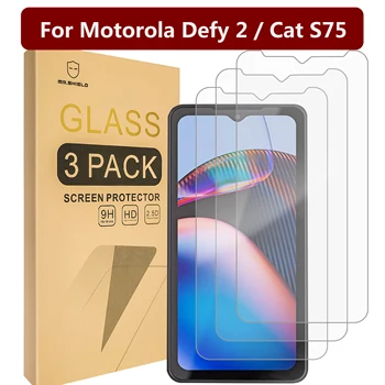 Qalqon [3-Pack] Motorola Defy 2 / Cat S75 uchun ekran himoyachisi [Temperli shisha] [9h qattiqlik bilan Yaponiya shisha]