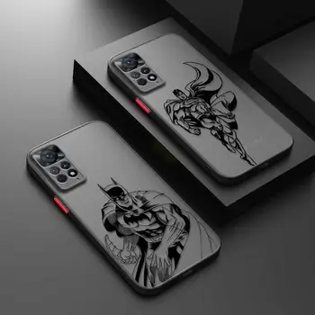 Hashamatli B-Batman S-Xiaomi Redmi Eslatma uchun Superman mot telefon Case 13 11 12 12s 10 Pro 9 Redmi uchun 8T 9s qopqoqni 10 K40 10C 9 12C