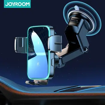 Joyroom Dual Coil avtomobil telefon ushlagichi 15 Vt avtomatik tez simsiz zaryadlovchi telefon ushlagichi iPhone Sumsang katlanadigan Galaxy uchun avtomobil o'rnatish
