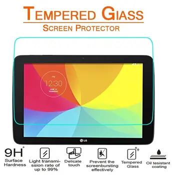 LG G Pad 10.1 V700 planshet uchun Temperli shisha ekran himoyachisi 2.5 D 9H V700 da Premium himoya shisha plyonka