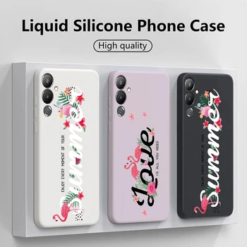 Tecno Pova uchun hashamatli Flamingo Soft Silicon telefon Case 4 Uchqun 6 GO 7 Pro 4 Lite Camon 16 12 15 havo suyuq olinishiga qopqoqni Capa
