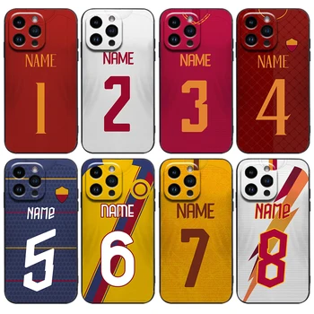 Italiya futbol muxlislari iPhone uchun Giallorossi Jersi Cover Case 15 14 Pro Max 13 12 11 Mini X XS XR 7 8 6S Plus SE
