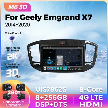 Geely Emgrand X6 Vision X6 Haoqing SUV uchun M6 Pro Plus CarPlay Android Avto avtomobil Radio 2014-2020 4G Multimedia Player navigatsiya