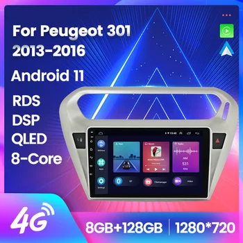 RAM 2G+rom 32g Android BT avtomobil DVD pleer GPS navigatsiya Multimedia Peugeot uchun 301 Citroen Elysee Radio 2013-2018 2 din carplay