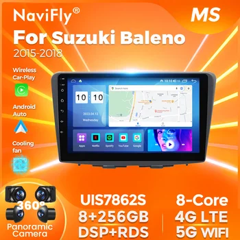 Suzuki Baleno uchun NaviFly avtomobil Multimedia Stereo futbolchi 2 2015 - 2022 Android12 simsiz Carplay AA 9 Inch HD 1280 * 720 DSP 4G LTE