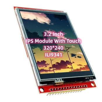 3,2 dyuymli IPS qizil modul ESP32 HD displey TFT LCD ILI9341 drayvlar zavod elektronikasi SPI seriyali LCD sensorli ekran 240*320