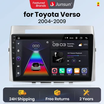 Junsun V1pro AI ovozli Android avtomatik Radio Toyota Corolla Verso uchun 2004-2009 Carplay avtomobil Multimedia GPS 2din autoradio