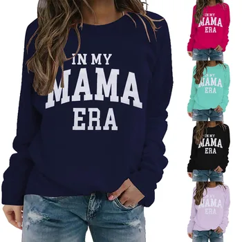 Mening Mama yarim Hoodies ayollar katta N Old cho'ntak Hoodie ayollar Cute ayollar ko'ylagi tashkil Zip Mama kozok Oversized Mom Shirts