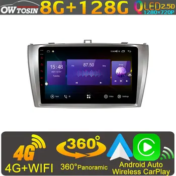 Toyota Avensis T8 uchun 8core 8+128G Android 10 avtomobil Multimedia 270 2008-2015 CarPlay Bosh birligi QLED 1280 * 720p GPS dab Stereo