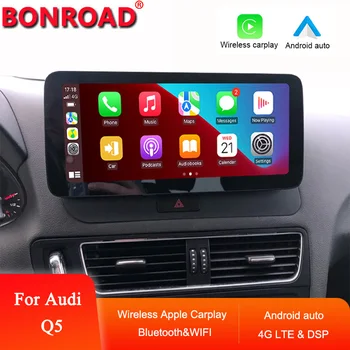 Audi Q5 2009-2016 uchun Bonroad Android Multimedia pleer avtomobil radio Stereo birligi 4G Carplay GPS Navi qabul qiluvchisi sensorli ekrani