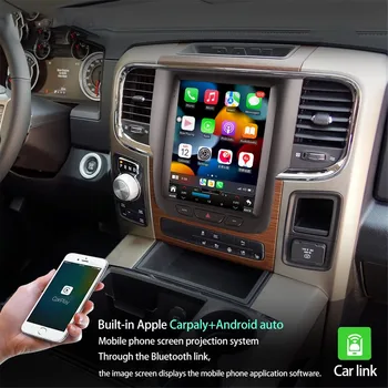 Dodge RAM uchun 128GB avtomobil Android IPS ekrani 1500 2017 2011 Carplay Tesla Radio Multimedia Stereo Video Player GPS Navi Bosh birligi