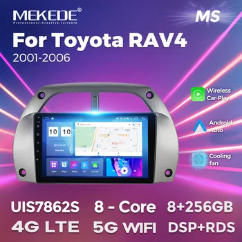 Toyota RAV2 uchun MEKEDE Android avtomobil radio Stereo 4din DVD karnay 2001-2006 Multimedia Video Player simsiz CarPlay Bosh birligi