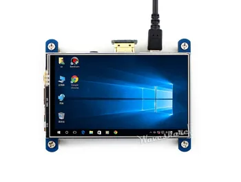 Waveshare 4 inç rezistif dokunmatik ekran LCD ahududu Pi HDMI arayüzü IPS ekran bilgisayar monitörü